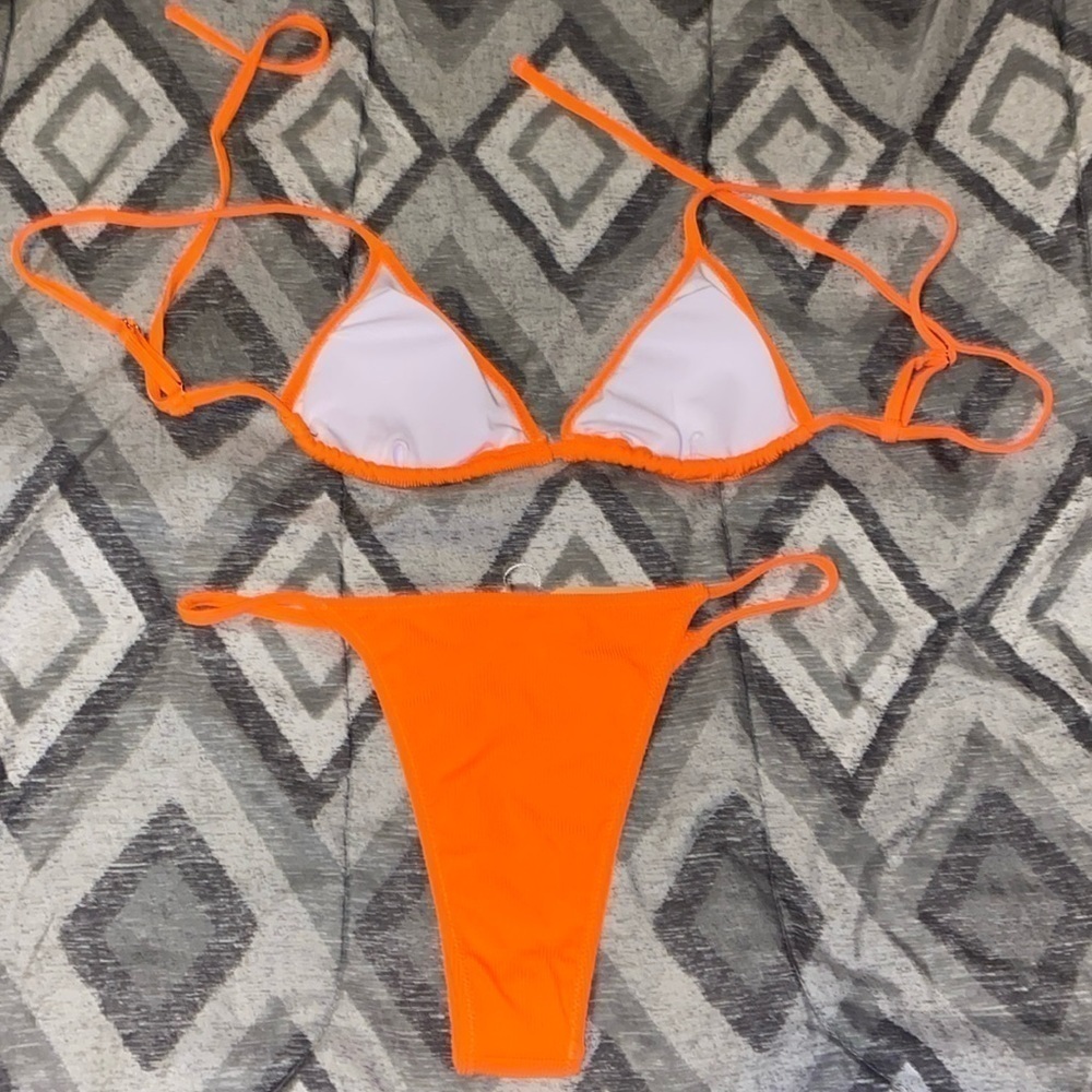 HILINKER neon orange bikini bathing suit - Picture 4 of 5
